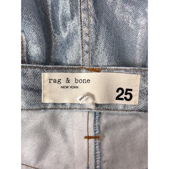 Rag & Bone Pants 25 Womens Alex Liquid Miramar Luna Silver Shine - Picture 6 of 6